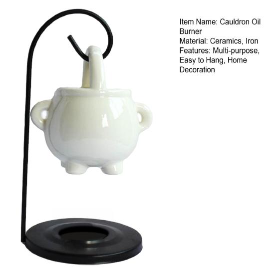 Юшэн Подвесной Языческий Котел Масляная Лампа Восковая Горелка Аромадиффузор с Ручкой Керамический Подсвечник для Чайной Свечи Ведьма Хэллоуин Украшение