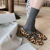 ~ Fashion Age-reducing Round Head with Low Heel and Versatile Leopard Print Mary Jane Single Shoes Women