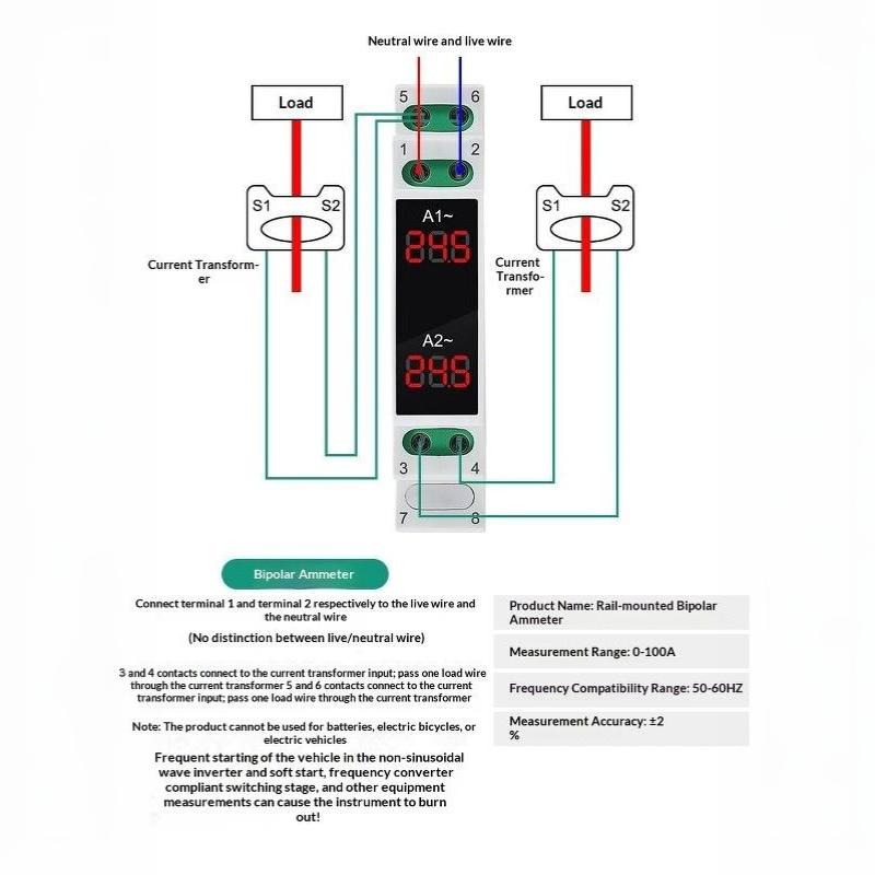 Digital Three Phase Voltage Meter LED Display Modular Design Anti-interference for Communication Base Station Power Supply Monitoring