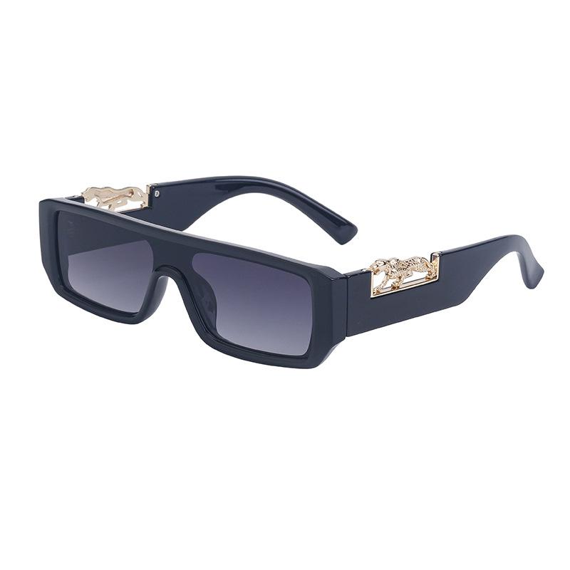 Солнцезащитные очки Leopard Head Small Frame Sunglasses Women's Integrated Glasses Square Frame Sunglasses Men's Glasses
