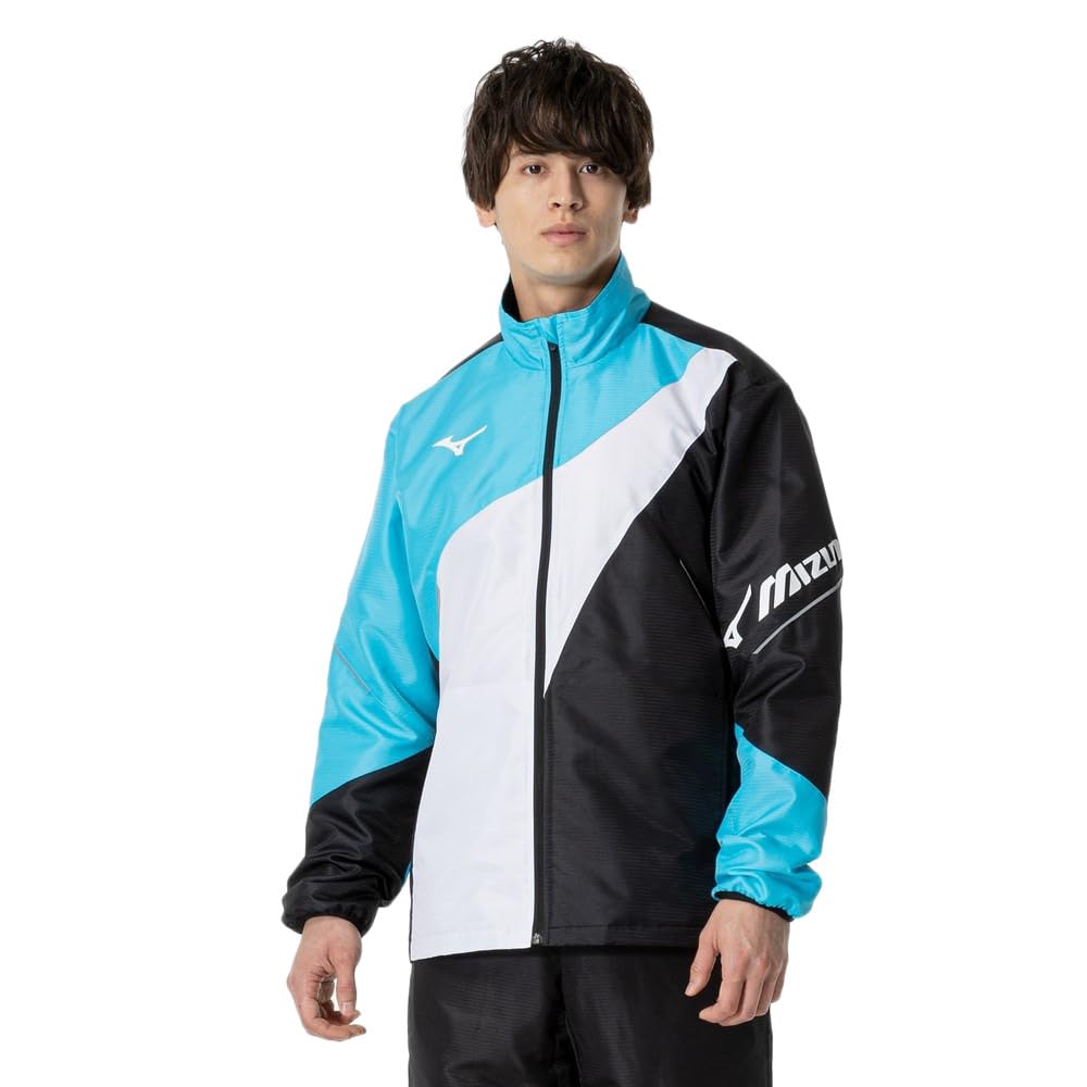 Tennis Wear Active Warmer Jacket Heat Retention Water Repellent 62MEA502 Black X Blue Atoll XS [Mizuno]