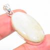 Natural Rainbow Moonstone Gemstone 925 Sterling Silver Pendant 1.77" P0K69