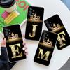 Начальные буквы E M J F K L H I Чехол-буквы для Samsung Galaxy A55 A54 A52 A53 A15 A14 A13 A21S A23 A51 A34 A35 A33 A32 A72 Прозрачный чехол