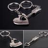2Pcs Couples Gift Fashion Love Heart Arrow Pendant Keyring Keyfob Keychain