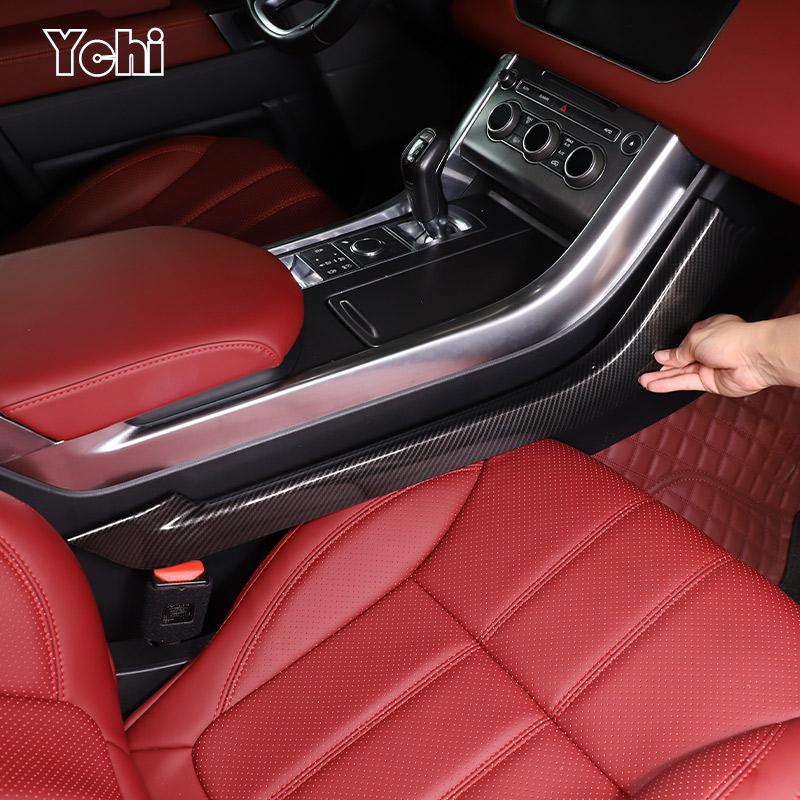 Для Land Rover Range Rover Sport 2014-2026 ABS Углеродное волокно/Матовый черный Накладка-полоска боковой части центральной консоли Наклейка Автоаксессуары