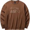 Comfortable Casual Loose Round Neck Pullover Breathable Sweatshirt Men Sweatshirt Cinnamon-Brown 952448709-3