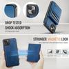 Для iPhone 15 Чехол AUTSPACE A12 Кожаный чехол для телефона со съемным карманом для карт