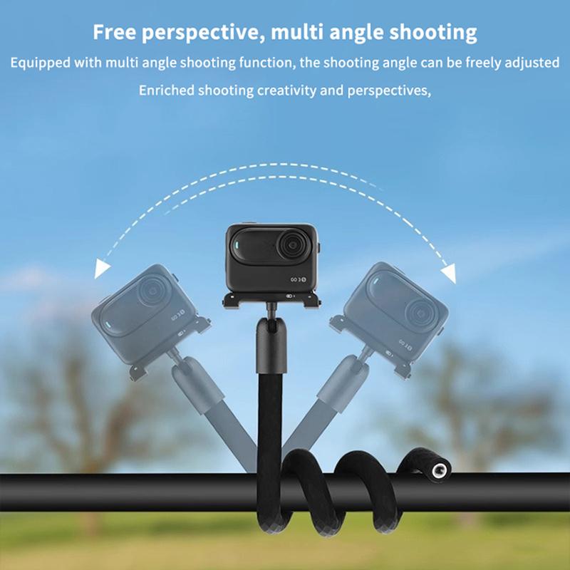 Мягкий держатель для спортивной камеры для Dji Action3/4/5Pro для Insta360 Go 3S/X4 Mini Portable Action Camera Bracket Vlog Tripod
