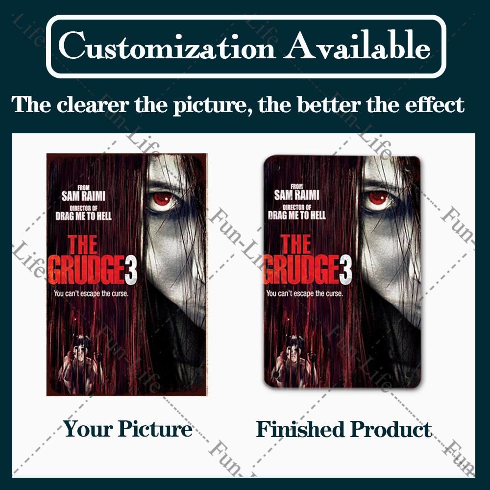 Наклейки на стену из металла с винтажными фильмами ужасов для паба, бара, клуба, дома, настенная табличка в стиле ретро 20x30 см