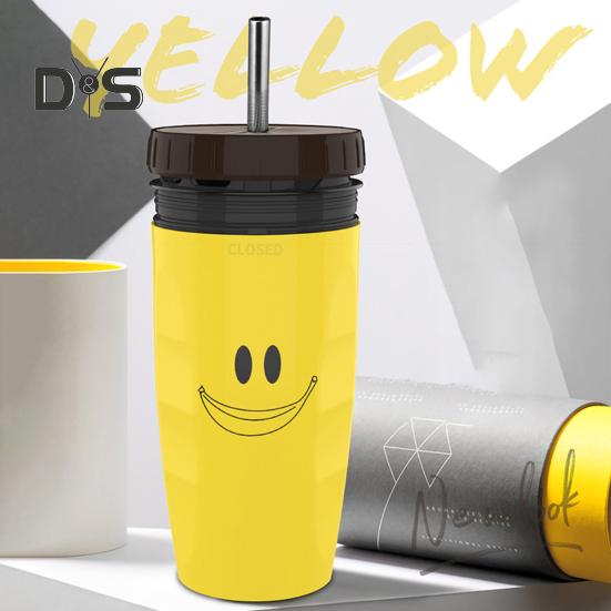 Portable Twizz Cup Leak-Proof Travel Mug with Straw Dual-layer Insulated Silicone Twist Design Hot/Cold Drinking Cups for Kids Students