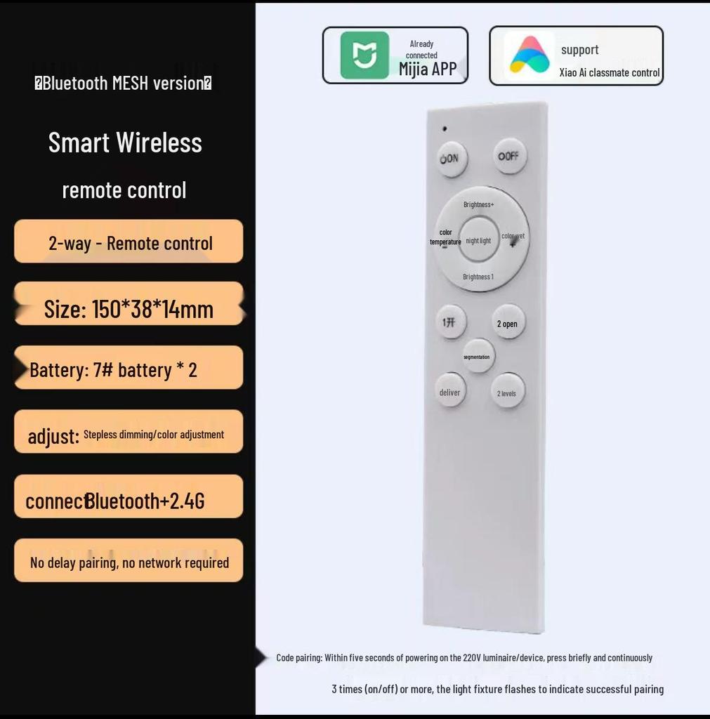 Dual-Color LED Light Strip with Smart 220V to 24V Power Supply, Mijia App, Tmall Genie Compatible.
