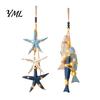 Maritime Inspired Home Accessories Lighted Wooden Fish Starfish Wall Decor, Beachy Decor with Warm LEDs, Handmade Beach Style Accents Coastal Nautical
