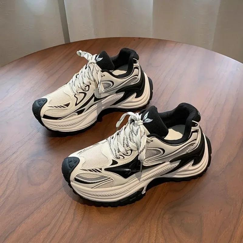 Мода 40 Модные маленькие белые туфли для женщин 2024 года, новые весенние и осенние туфли для отдыха для девочек с толстой подошвой, низкие туфли Zapatillas De Mujer