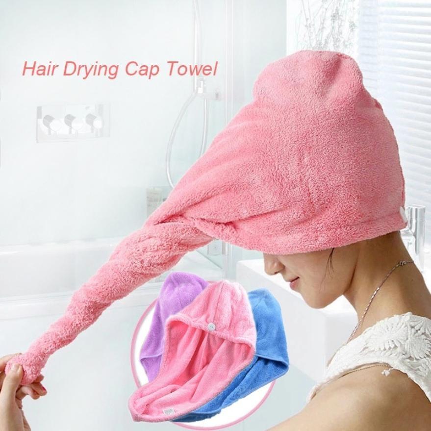 Single Layer Waterabsorbing Dry Hair Hat For Women Fast Dry Shower Head Cover