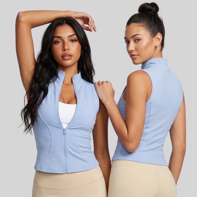 Women S Sleeveless Fitness Sports Top Elastic Slim Fit