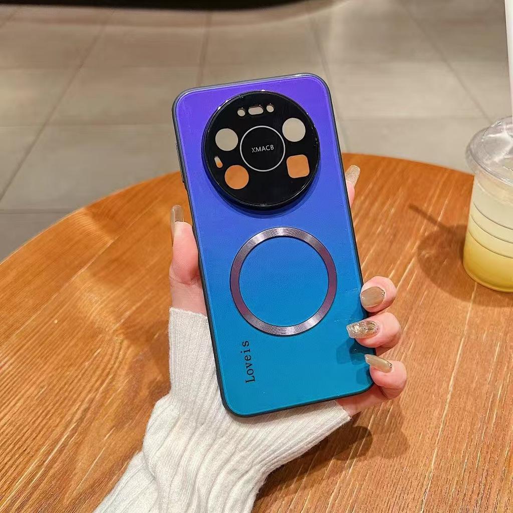 Применимо к Huawei MATE11PRO Аврора градиентный магнитный стеклянный чехол для мобильного телефона Pura11 противоударный всесторонний защитный чехол