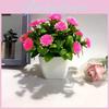 Faux Chrysanthemum And Pine Cone Fake Plant Arrangement With Injection Molded Material For Decor