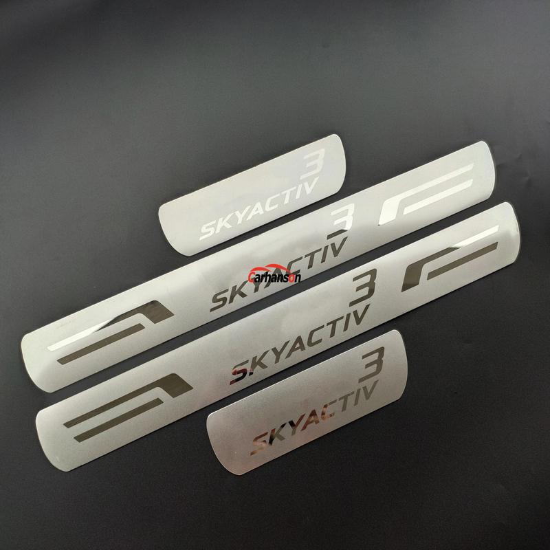 Для Mazda 3 Автоаксессуары Накладка на порог из нержавеющей стали Защитная накладка на педаль Стайлинг Автонаклейки 2024