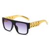 Non-polarized Luxury Gold Chain Leg Sunglasses for Men Women's Vintage Large Frame Sun Glasses  Brand Shades Women Eyeglasses