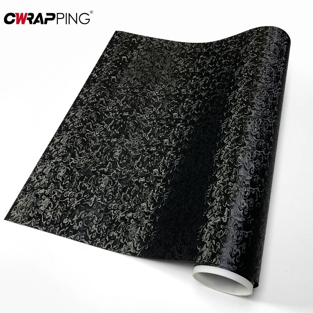 Carbon Fiber Film PET Vinyl Auto Tuning Black Car Body Film Motorcycle Stickers Waterproof Carbon Fiber Interior Car Accessories