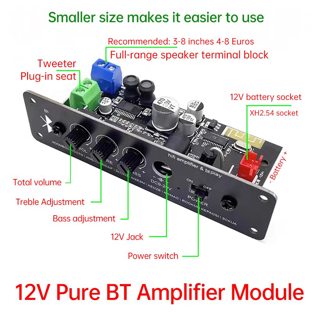 DC12V MP3 WMA Декодерная плата HIFI Высокие Басы BT 5.1 Усилитель Плата Автомобильный Усилитель Модуль Аудио Приемник для DIY Модификации