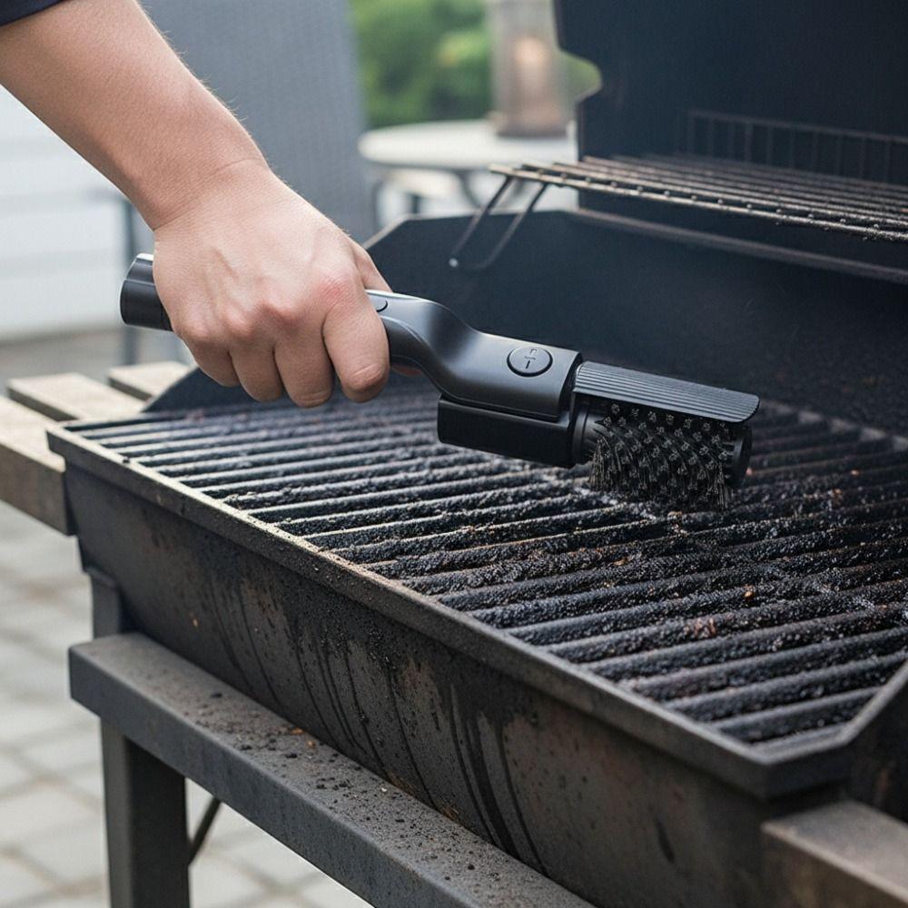 360 Degree Rotate Electric Grill Brush Rechargeable Barbecue Grill Cleaning Brush  BBQ Accessories