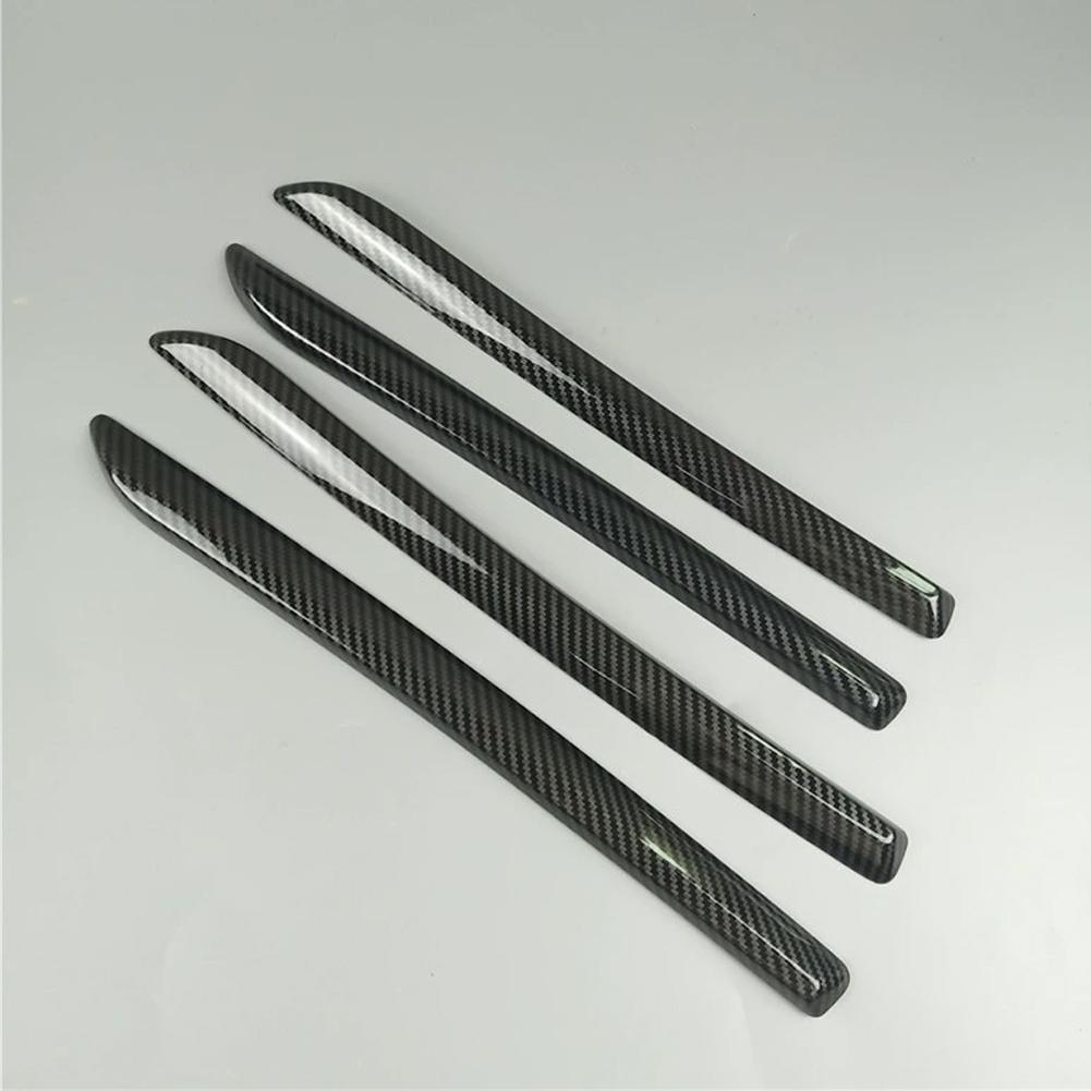 4 шт. Автомобильная центральная консоль, отделка приборной панели, дверные декоративные наклейки, отделочные полосы, стиль углеродного волокна для A3 8V S3 2014-2020