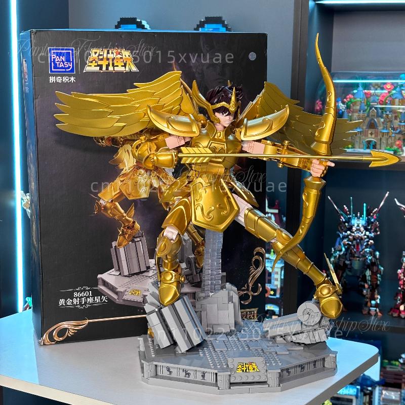 Pantasy Saint Seiya Building Blocks Sagittarius Anime Assembly Model Toys Collection Figure Desktop Decoration Christmas Gifts