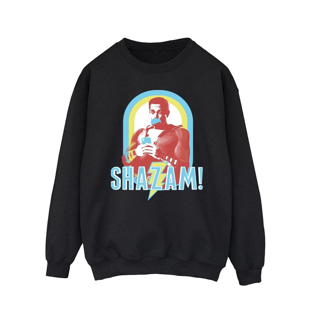 DC Comics Mens Shazam Buble Gum Frame Sweatshirt