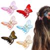 Стильные корейские мини-заколки для волос с бабочками: Красочный, Прозрачный и Идеальный для Детей