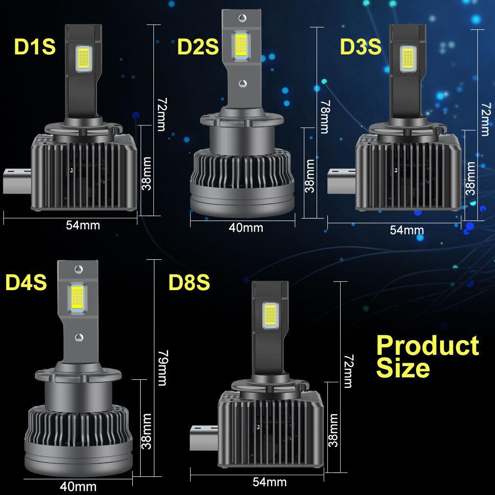 2 шт. 35000Lm D3S светодиодные лампы для фар D1S D2S D4S D8S D1R D2R D3R D4R D8R Turbo светодиодные чипы CSP огни для BMW Benz Volvo лампы