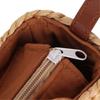 Sac en rotin pour femme, style rétro, petit sac à bandoulière en paille tissée à la main en demi-cercle, pochette pour la plage et les voyages