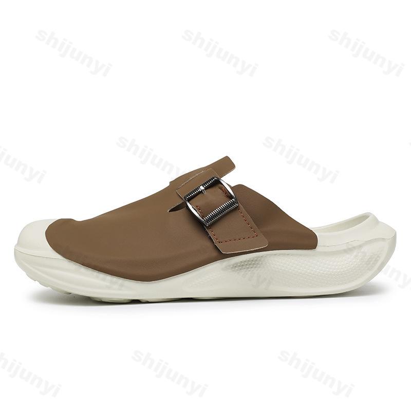 Мода Модный тренд Повседневные полушлепанцы для мужских 2025 Весна Новинка Толстая подошва Ретро Удобные Слипоны Драггеры Пляжные Массивные Сандалии