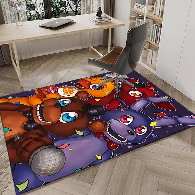 Ковер-коллаж персонажей Fnaf, Коврик для стула, Ковер для офиса, спальни, гостиных, Декор коврика для двери, Подарок фанату, Рождественский подарок