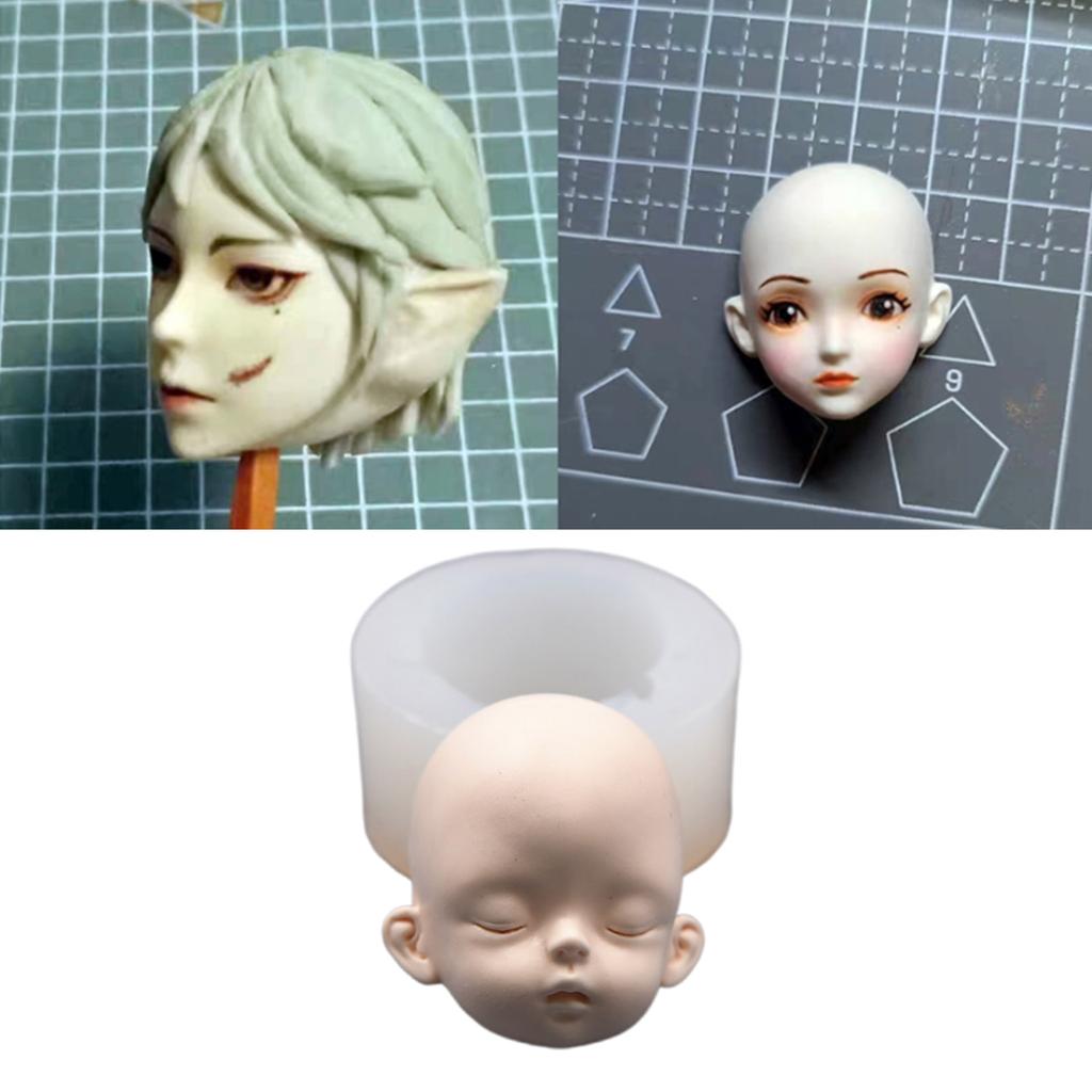 3D голова куклы, детское лицо, силиконовая форма, мыло ручной работы, глина, пластырь, форма для помадки, шоколада, печенья, сахара, ремесло, сделай сам