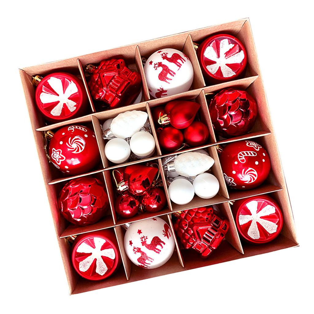 6 см Рождественский шар, украшение, окрашенный, гальванизированный, пластиковый, декоративный набор шаров для рождественской елки для внутреннего праздника