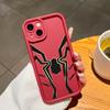 Black Spider Web Phone Casing for Realme OPPO Reno VIVO Infinix Tecno Oneplus Full Cover Camera Shockproof Protection Rubber Case Cover