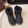 Зимние женские ботинки на толстой подошве 2025 новая бархатная утолщенная хлопковая обувь для Северо-Востока водонепроницаемая, дышащая и теплая верхняя хлопковая обувь
