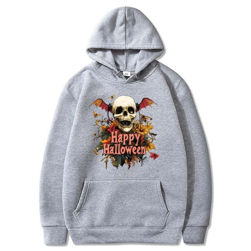 Зимнее флисовое худи на Хэллоуин, красивое худи с принтом в уличном стиле, мужское и женское, повседневное теплое худи с длинным рукавом