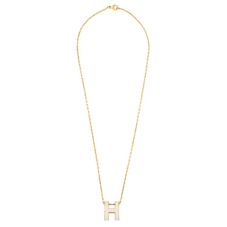 HERMES POP H Titanium Steel Necklaces Women's Gold H147991F-49