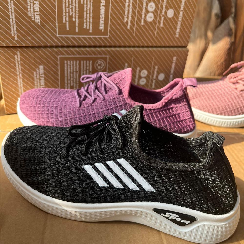 Женские туфли для мам из сетчатой ткани с низким верхом для бега и учебы, кроссовки Fly-Knit, весенние и летние повседневные туфли с мягкой подошвой Chaussure Femme