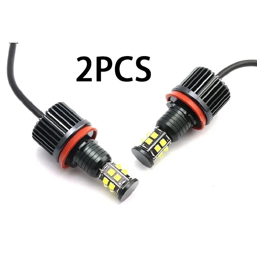 For BMW E81 E82 E87 E88 E90 E92 M3 E93 E60 E70 X5 E71 X6 X6M E89 Z4 2007-UP 2x 240W 6000K Lamp LED Angel Eyes Marker Light Bulbs