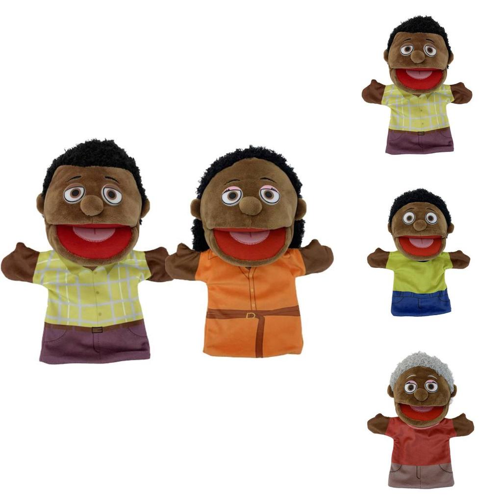 Cartoon Black Half Body Hand Puppet For Interactive Storytelling