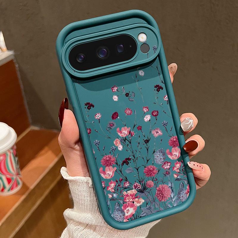 INS Ретро Цветы Мягкий ТПУ Чехол для Телефона Для Google Pixel 8 Pro 8A 9 Pro XL Ударопрочный Силиконовый Защитный Чехол Для Pixel 8 9 Pro