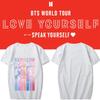 Bts Kpop Мировой Тур Футболка Speak Yourself Концертная Футболка Jk Rm Suga Топы Футболка