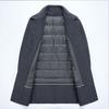 New Men's Thickened Knee Trench Coat Removable Down Liner Double-sided Wool Coat