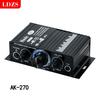 AK270 Компактный 2-канальный 12-вольтовый стерео аудиоусилитель для автомобиля и дома