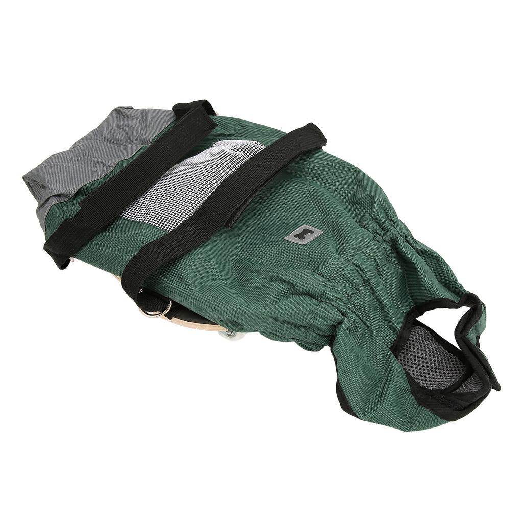 Dog Wheelchair Breathable Safe Chest Limbs Protection Rear Legs Pet Drag Bag Scooter for Paralyzed Pets L (Suitable for