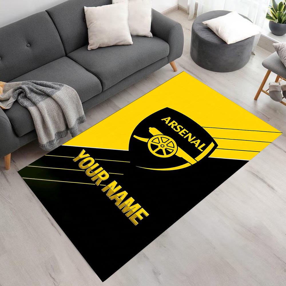 Arsenal F.c. Personalized Text Floor Rug Office Rug Perfect for Hallway Outdoor Dining Room Game Room Anti-slip Rug Anime Office Decor