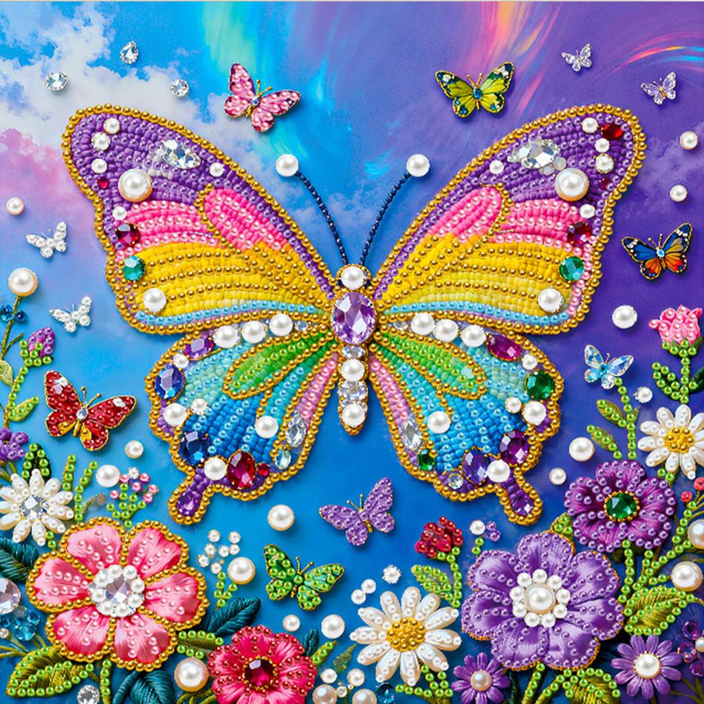 Картина «Алмазная мозаика с жемчугом» 25x25 см, сделай сам, для декора стены дома, с рамкой